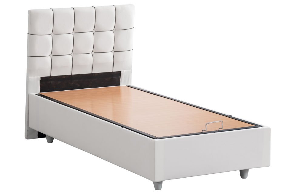 Tavira Baza Başlık Letto Yatak Seti 90 x 200 - Beyaz