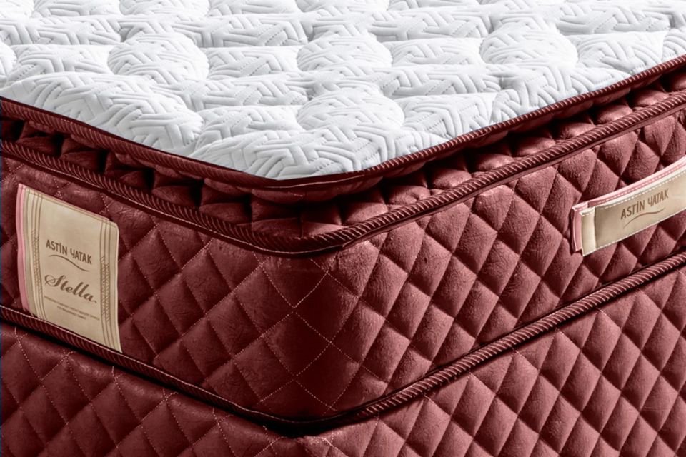 Stella Pedli Ortopedik Yaylı Yatak Bordo - 150x200