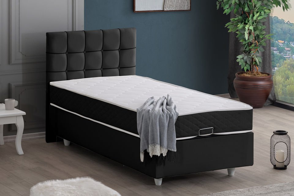 Tavira Baza Başlık Letto Yatak Seti 100 x 200 - Antrasit