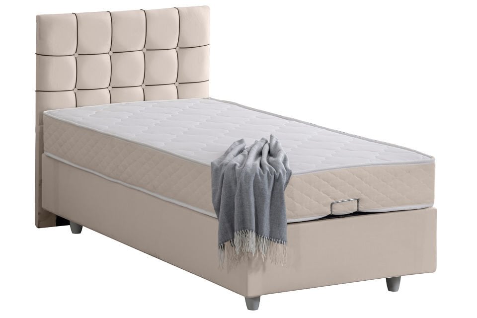 Tavira Baza Başlık Letto Yatak Seti 90 x 200 - Krem