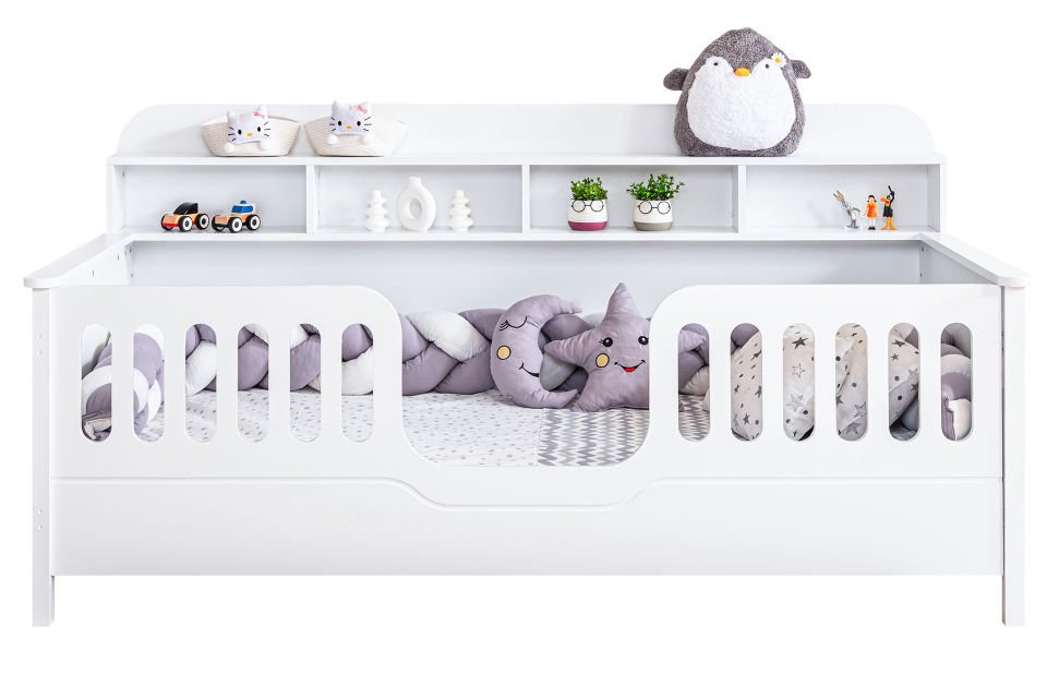 Etap Kitaplıklı Montessori Karyola - Beyaz