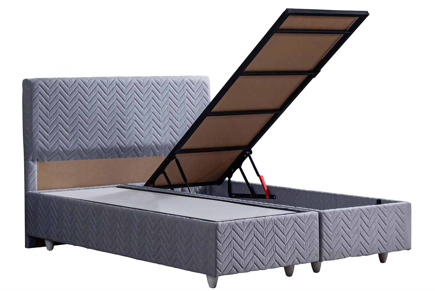 Kristal  Baza Başlık Seti 140 x 190 - Gri