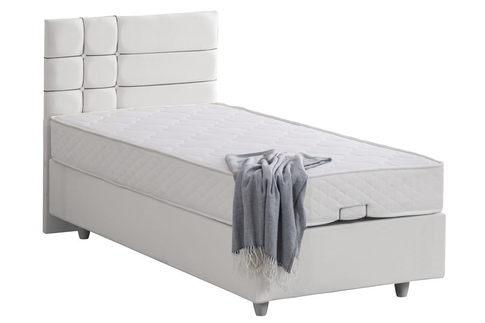 Almada Baza Başlık Letto Yatak Seti 120 x 200 - Beyaz