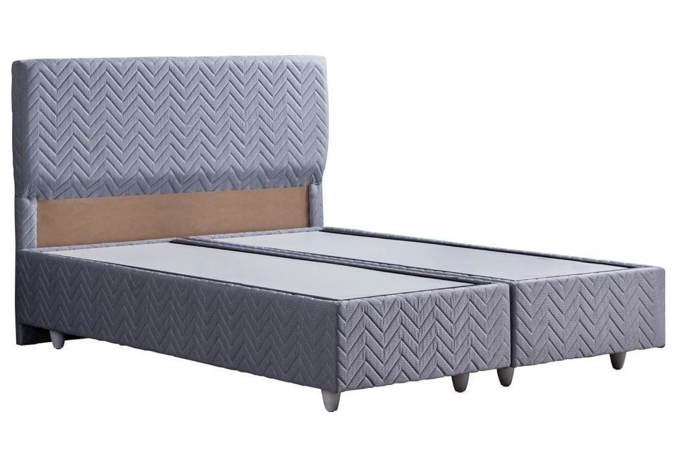 Kristal Baza Başlık Ortho Soft Yatak Seti 160 x 200 - Gri