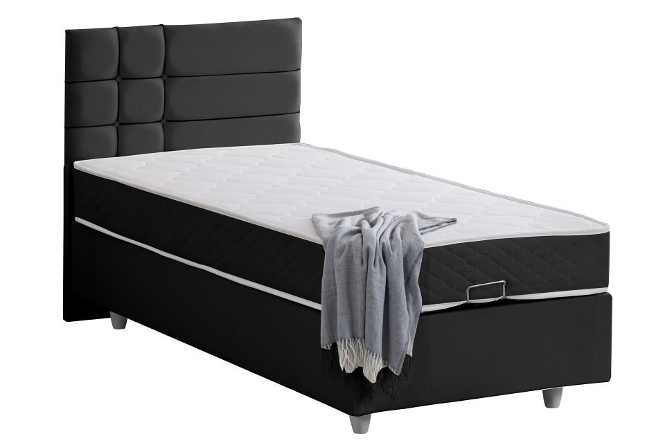 Almada Baza Başlık Letto Yatak Seti 90 x 190 - Antrasit