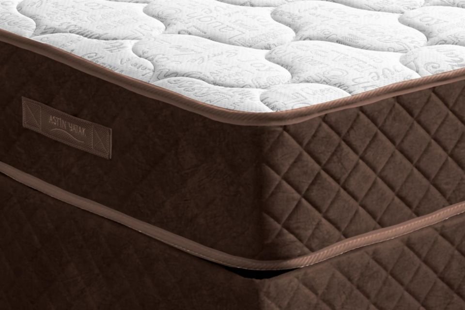 Deluxe Ortopedik Yaylı Yatak Koyu Kahverengi - 120x200