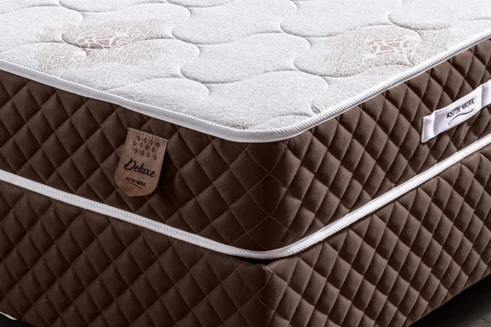 Deluxe Ortopedik Yaylı Yatak Koyu Kahverengi - 180x200