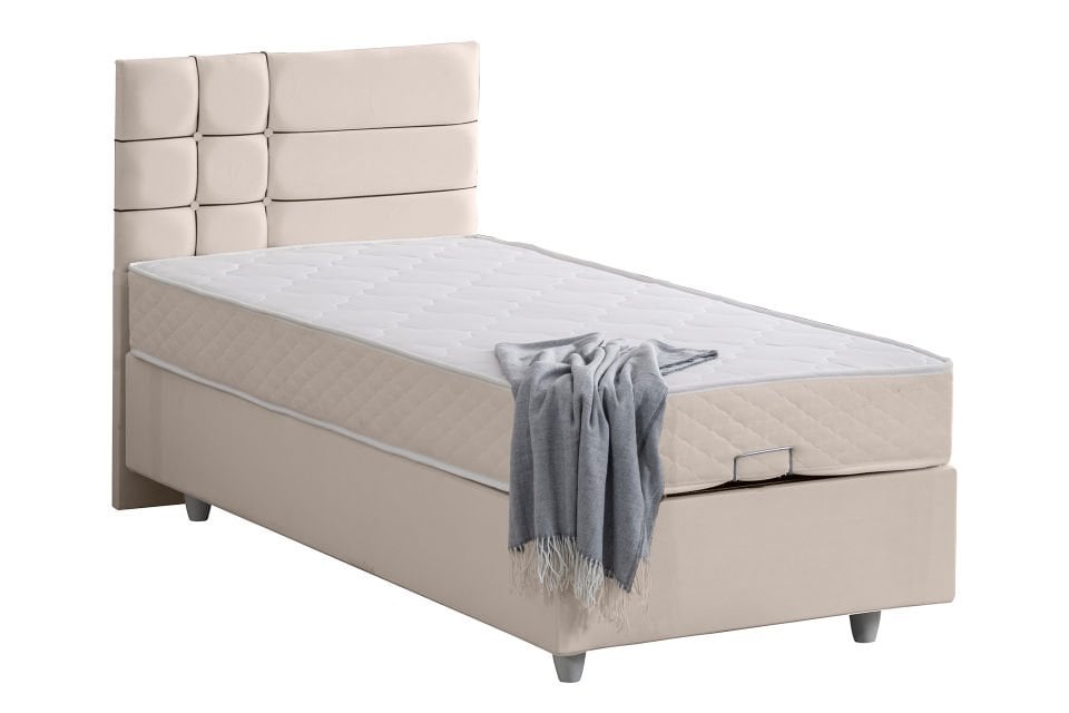 Almada Baza Başlık Letto Yatak Seti 100 x 200 - Krem