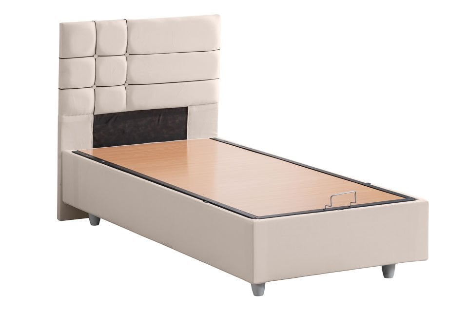 Almada Baza Başlık Letto Yatak Seti 100 x 200 - Krem
