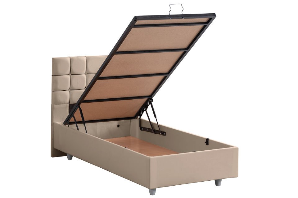 Almada Baza Başlık Letto Yatak Seti 100 x 200 - Bej