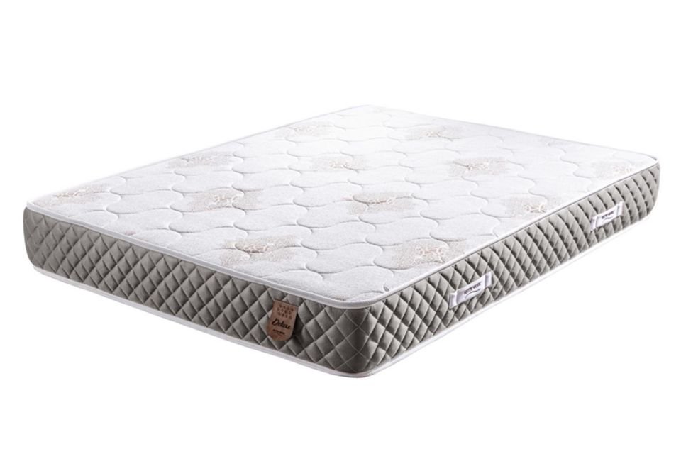 Deluxe Ortopedik Yaylı Yatak Açık Gri - 160x200