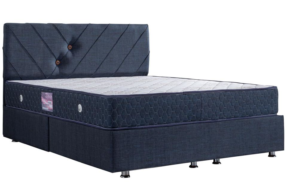 Lux Class Yandan Açılır Baza Başlık Deluxe Yatak Seti 180 x 200 - Lacivert