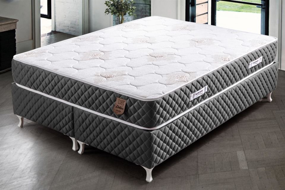 Deluxe Ortopedik Yaylı Yatak Antrasit - 140x190