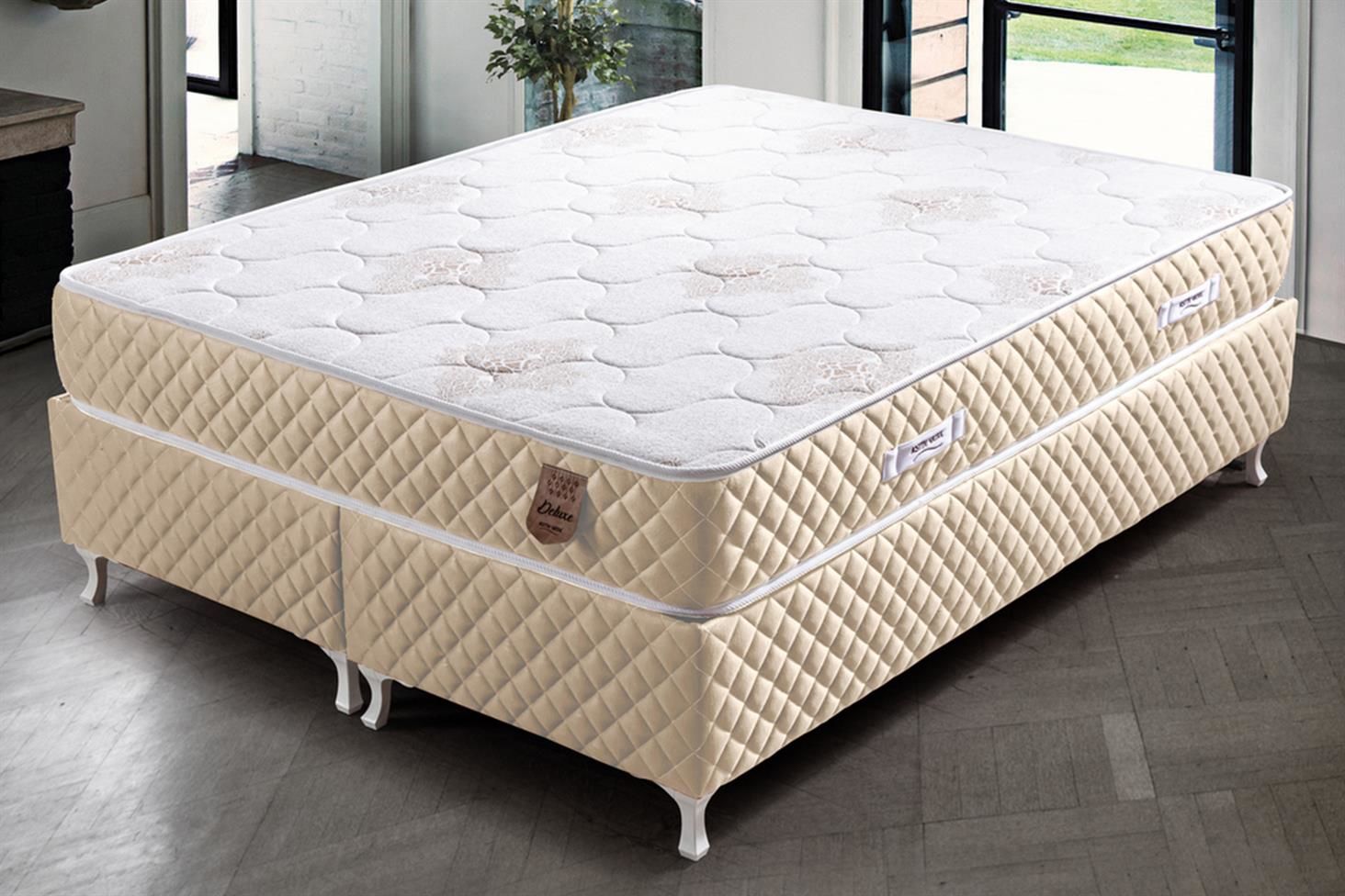 Deluxe Ortopedik Yaylı Yatak Bej - 160x200