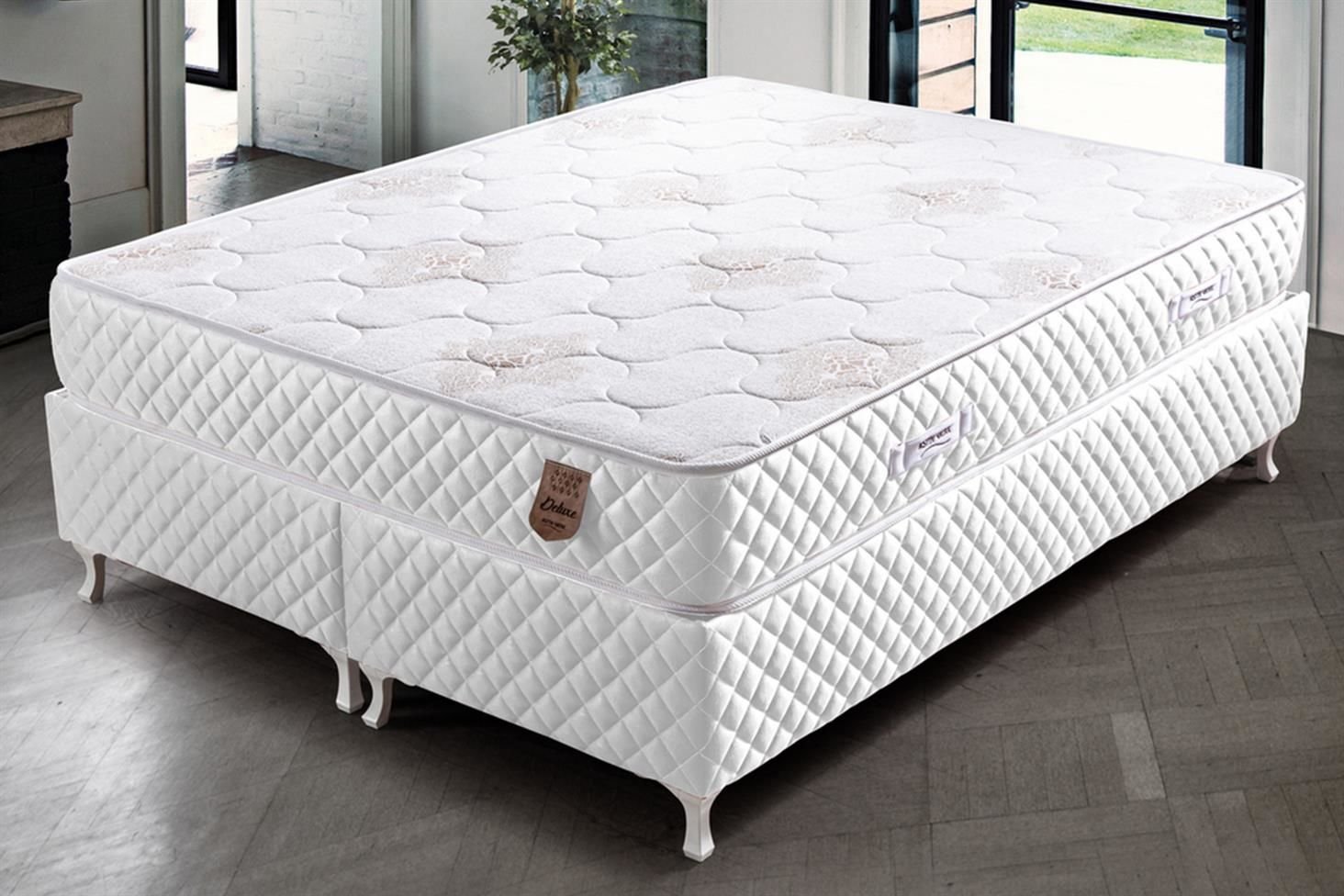 Deluxe Ortopedik Yaylı Yatak Beyaz - 150x200