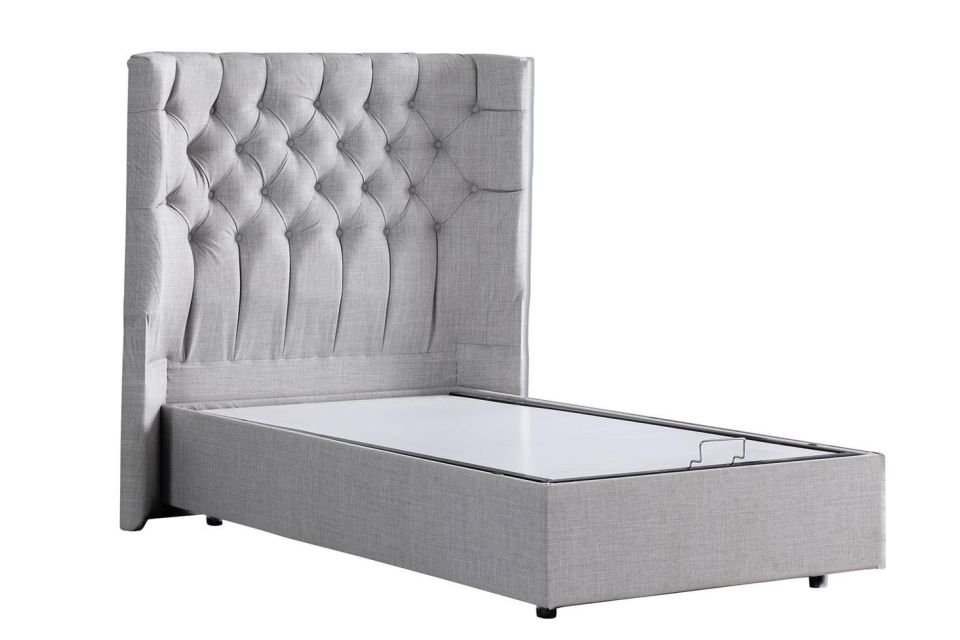 Matilda Baza Başlık Comfort Yatak Seti 90 x 190 - Açık Gri