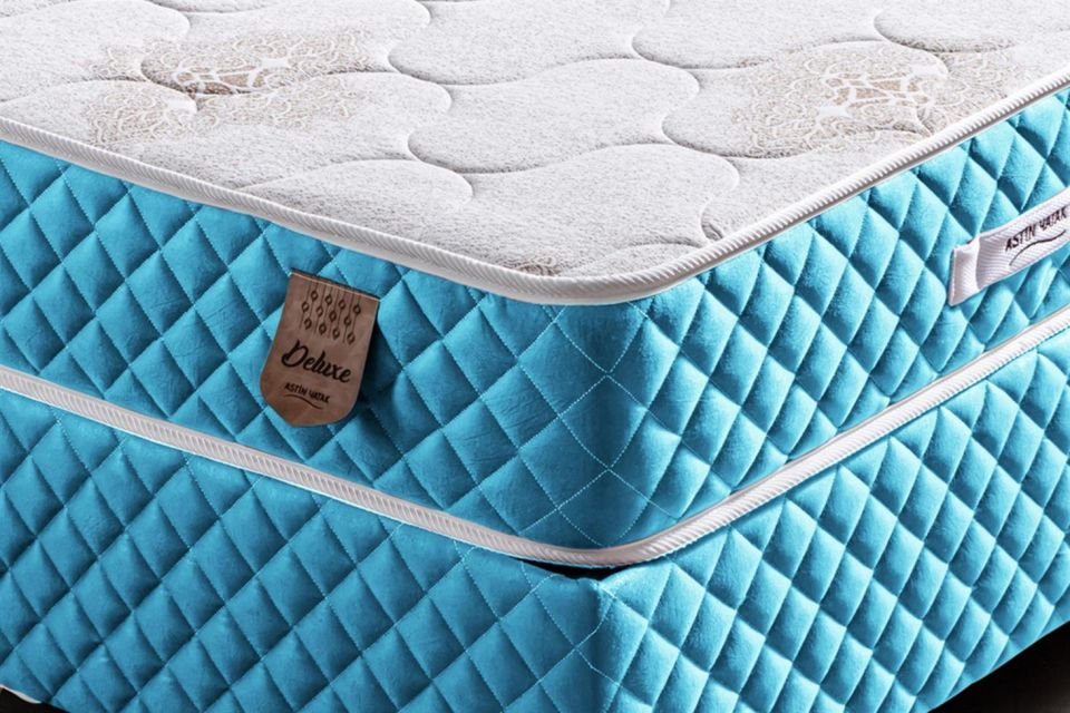 Deluxe Ortopedik Yaylı Yatak Turkuaz - 150x200
