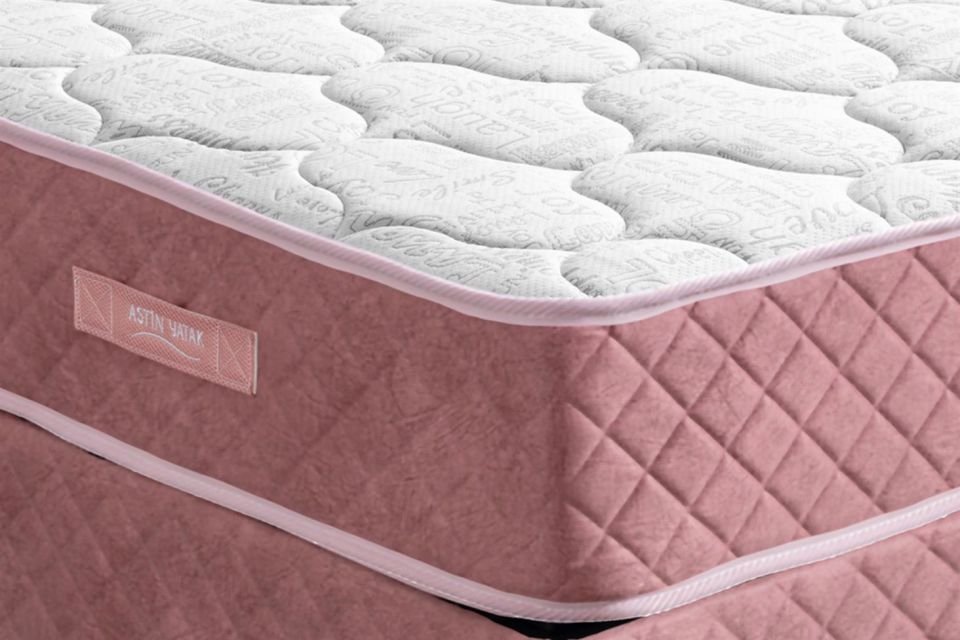 Deluxe Ortopedik Yaylı Yatak Pembe - 120x200