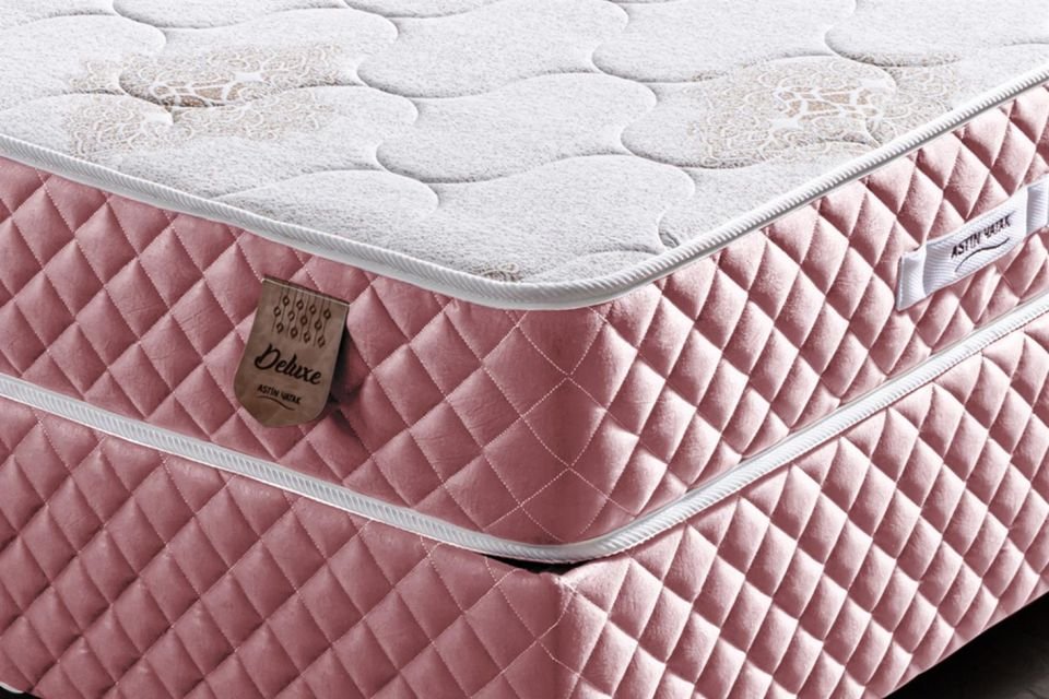 Deluxe Ortopedik Yaylı Yatak Pembe - 140x190