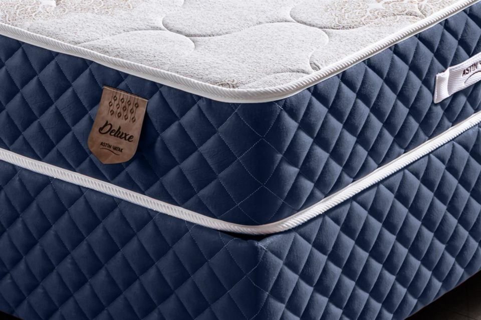 Deluxe Ortopedik Yaylı Yatak Lacivert - 90x190