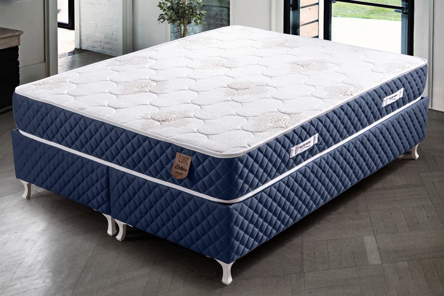 Deluxe Ortopedik Yaylı Yatak Lacivert - 140x190