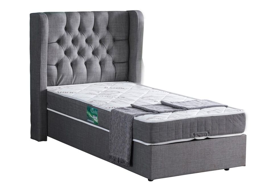 Riga Baza Başlık Comfort Yatak Seti 90 x 190 - Gri