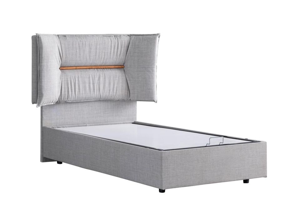 Lizbon Baza Başlık Seti 90 x 200 - Açık Gri