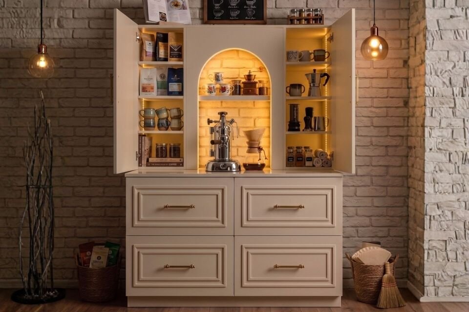 Valencia Elite LED Aydınlatmalı Kahve Köşesi Aytaşı