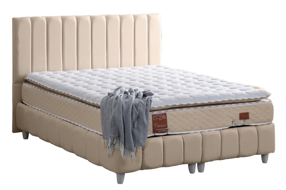 Narva Baza Başlık Real Pedli Yatak Seti 90 x 200 - Bej