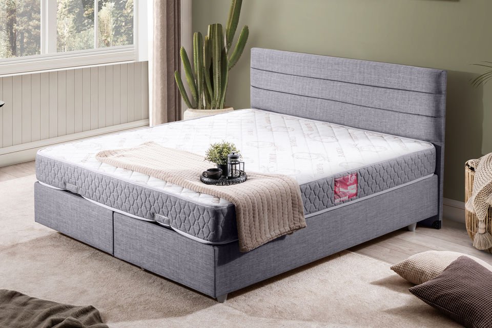 Sofia Çift Kişilik Baza Başlık Letto Yatak Seti