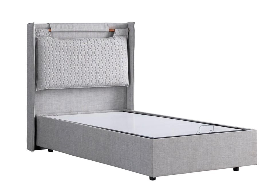 Zagreb Baza Başlık Comfort Yatak Seti 100 x 200 - Açık Gri