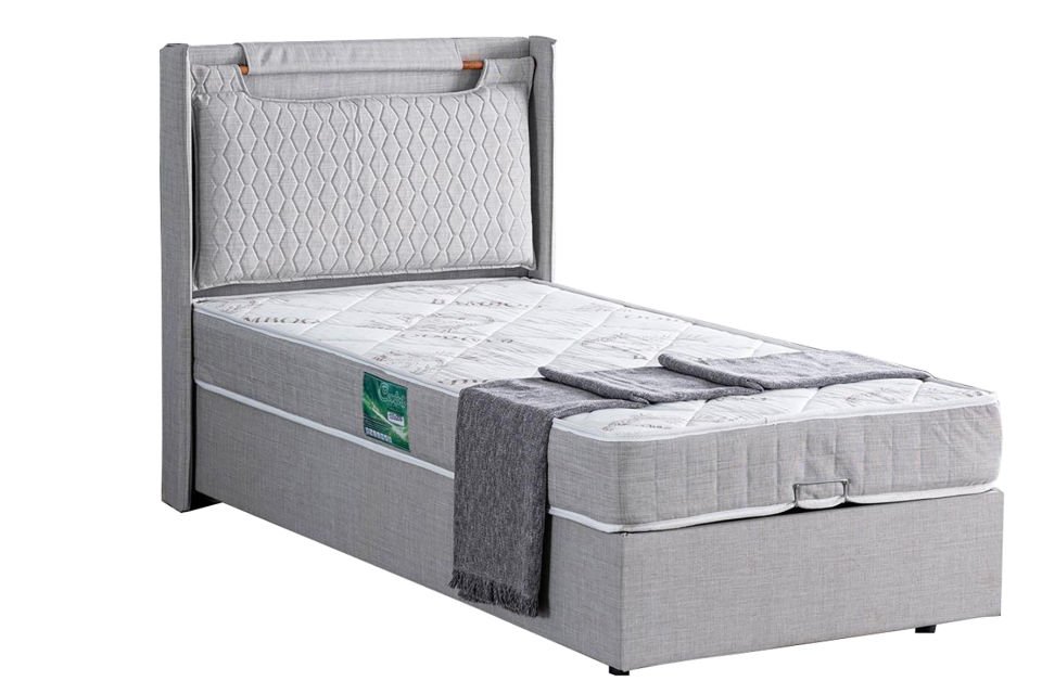 Zagreb Baza Başlık Comfort Yatak Seti 100 x 200 - Açık Gri