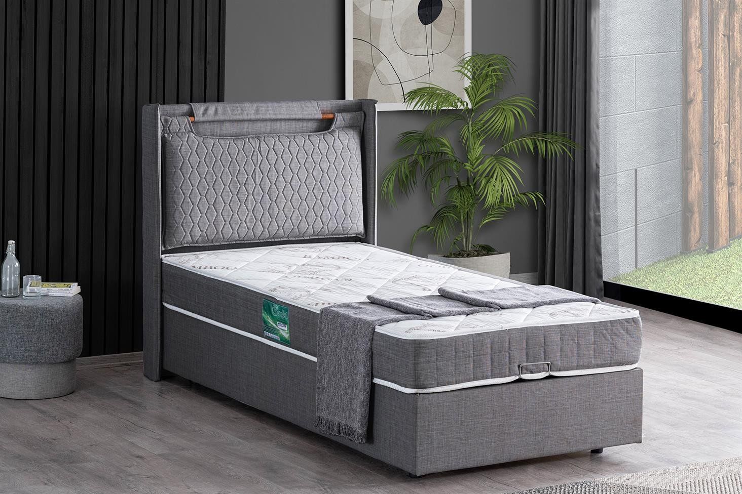 Zagreb Baza Başlık Comfort Yatak Seti 100 x 200 - Gri