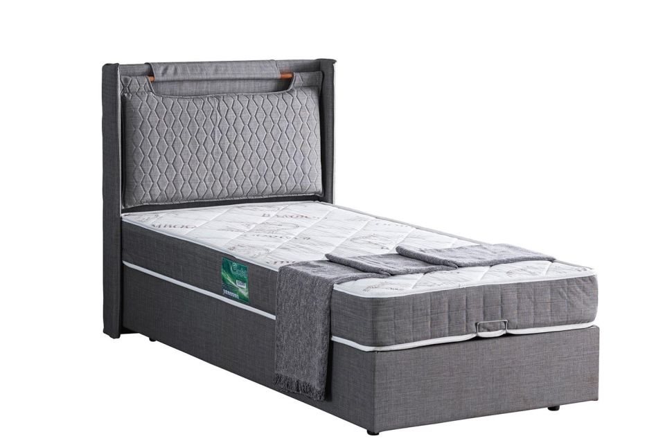 Zagreb Baza Başlık Comfort Yatak Seti 120 x 200 - Gri