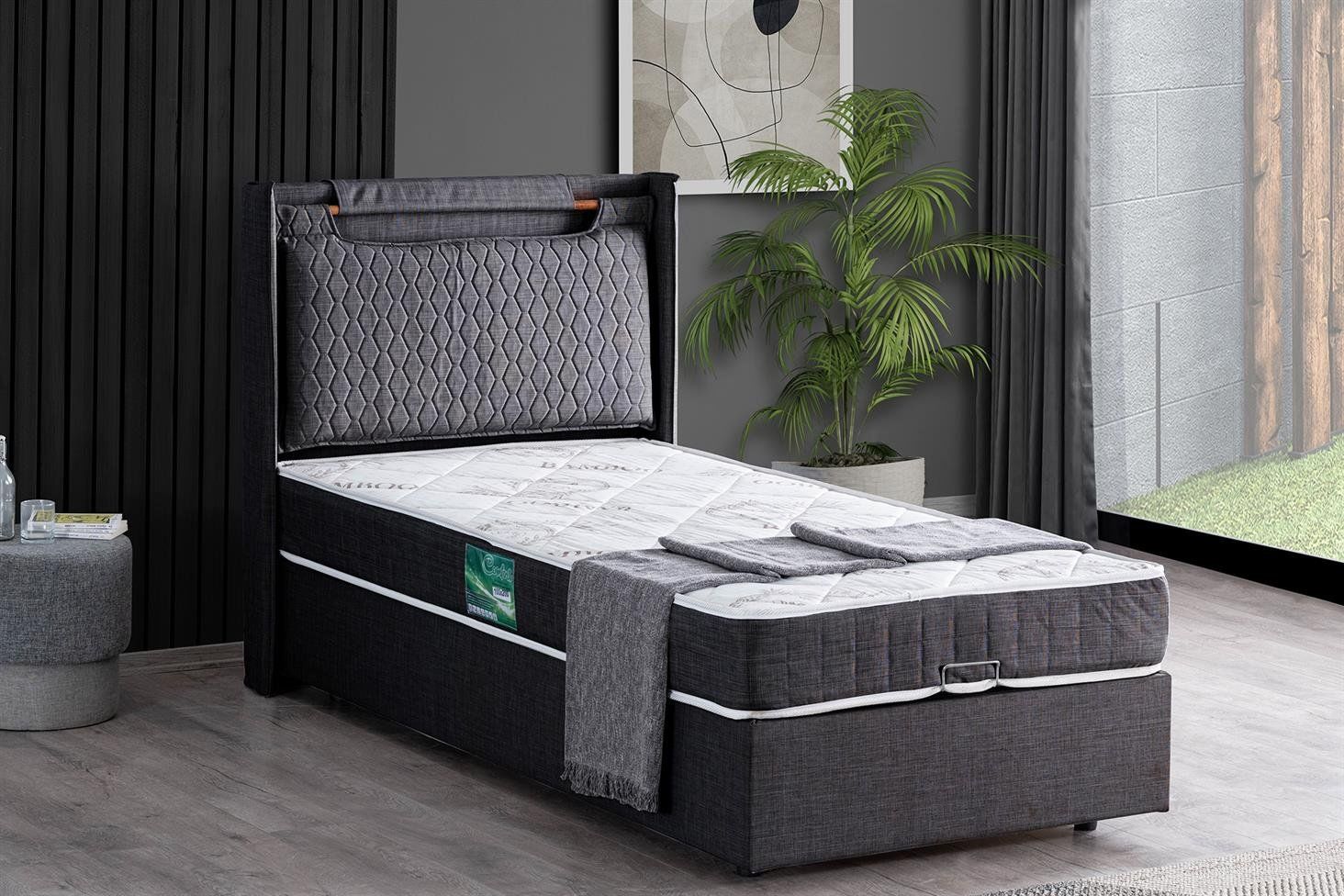 Zagreb Baza Başlık Comfort Yatak Seti 100 x 200 - Antrasit