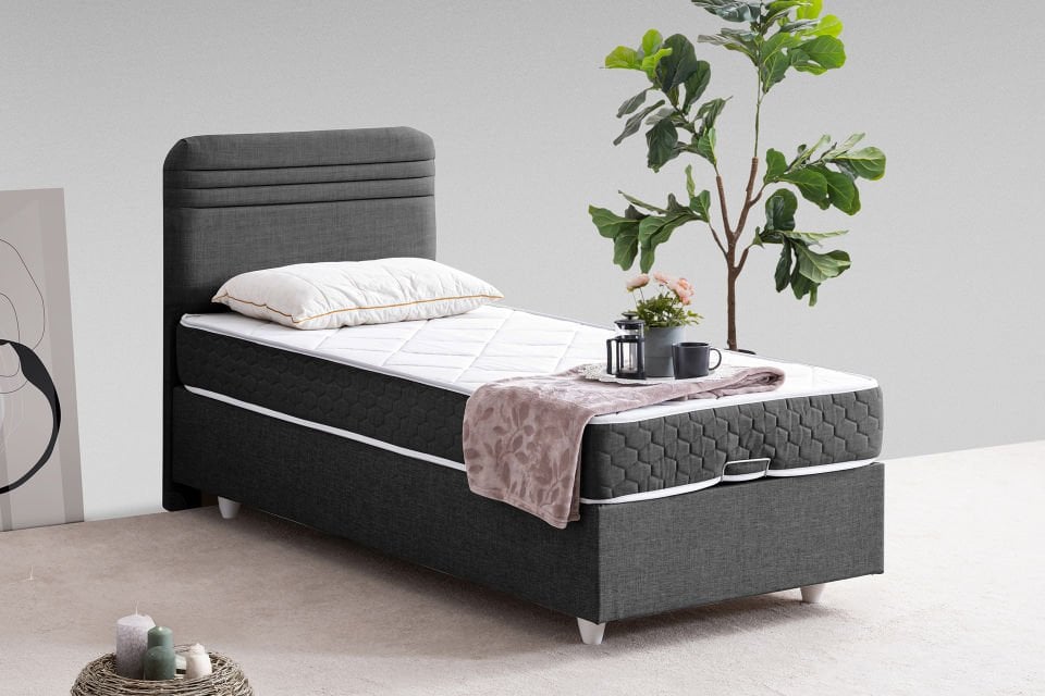 Mila Baza Başlık Orthosoft Yatak Seti 90 x 200 - Antrasit