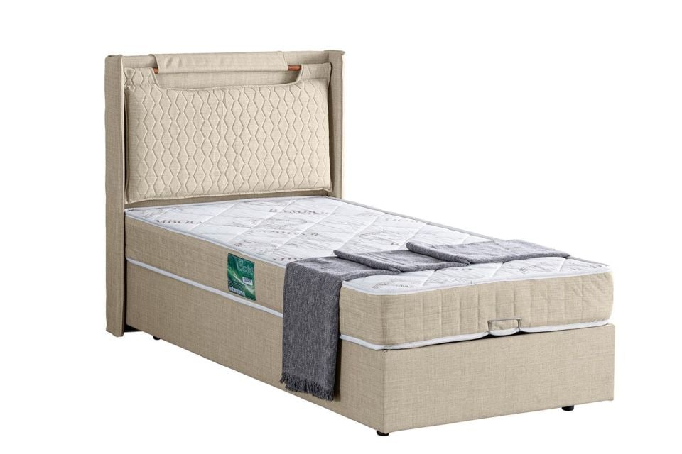 Zagreb Baza Başlık Comfort Yatak Seti 90 x 190 - Krem