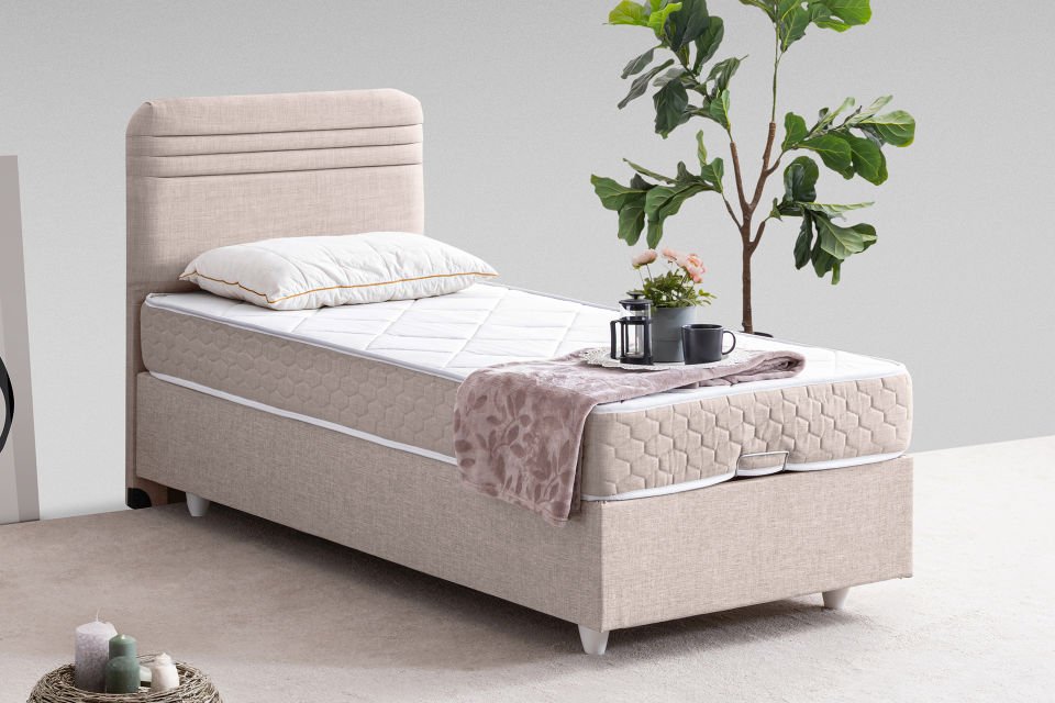 Mila Baza Başlık Orthosoft Yatak Seti 120 x 200 - Krem