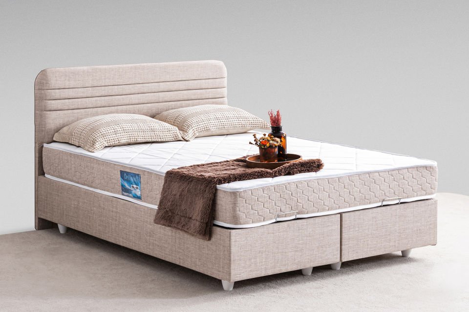 Mila Baza Başlık Orthosoft Yatak Seti 140 x 190 - Krem