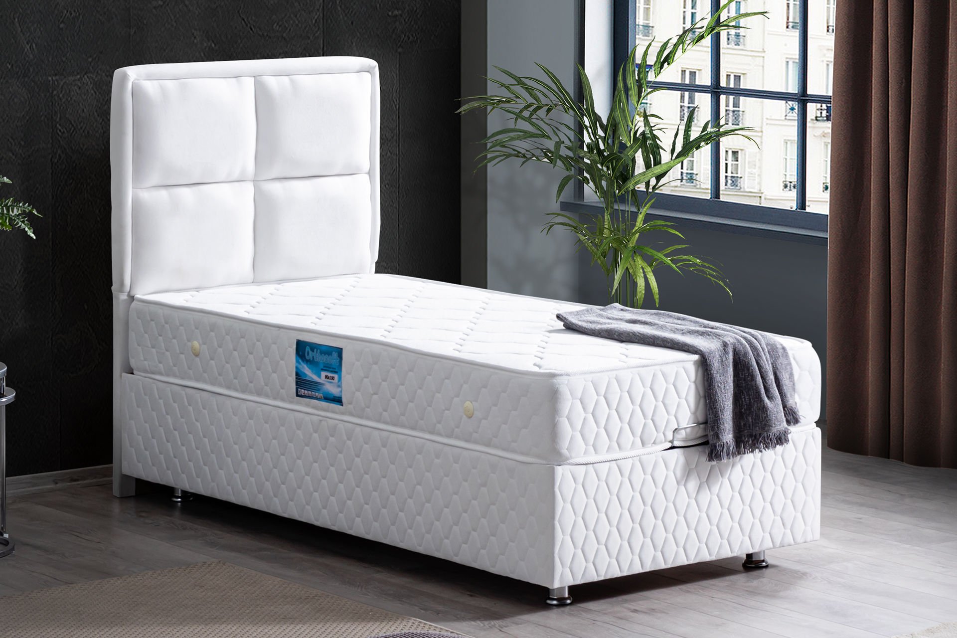 Grand Baza Başlık Ortho Soft Yatak Seti 100 x 200 - Beyaz