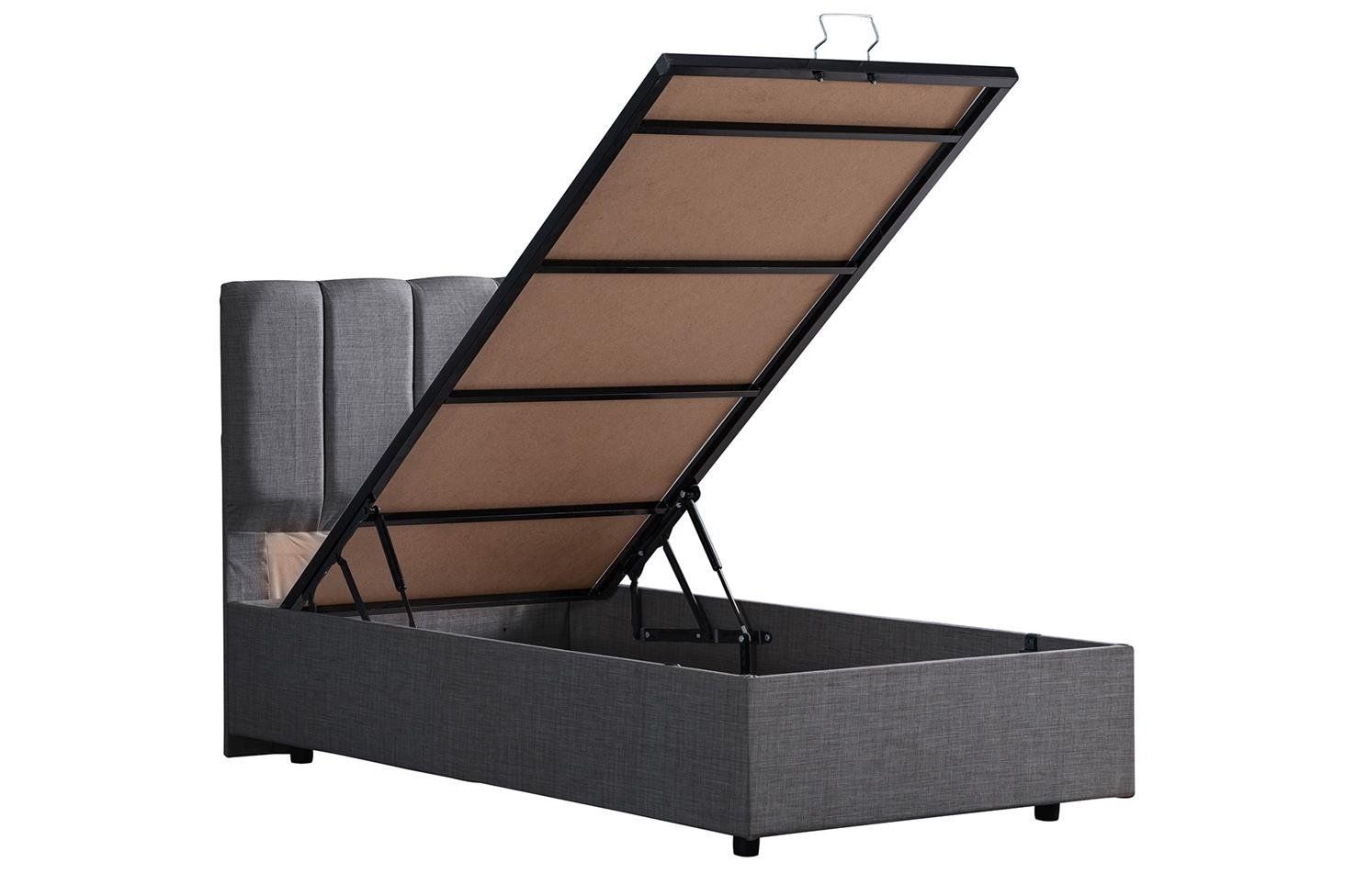Defne Baza Başlık Seti 90 x 200 - Gri