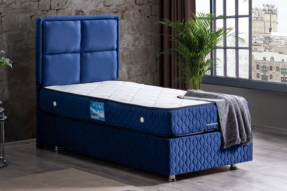 Grand Baza Başlık Ortho Soft Yatak Seti 90 x 190 - Lacivert