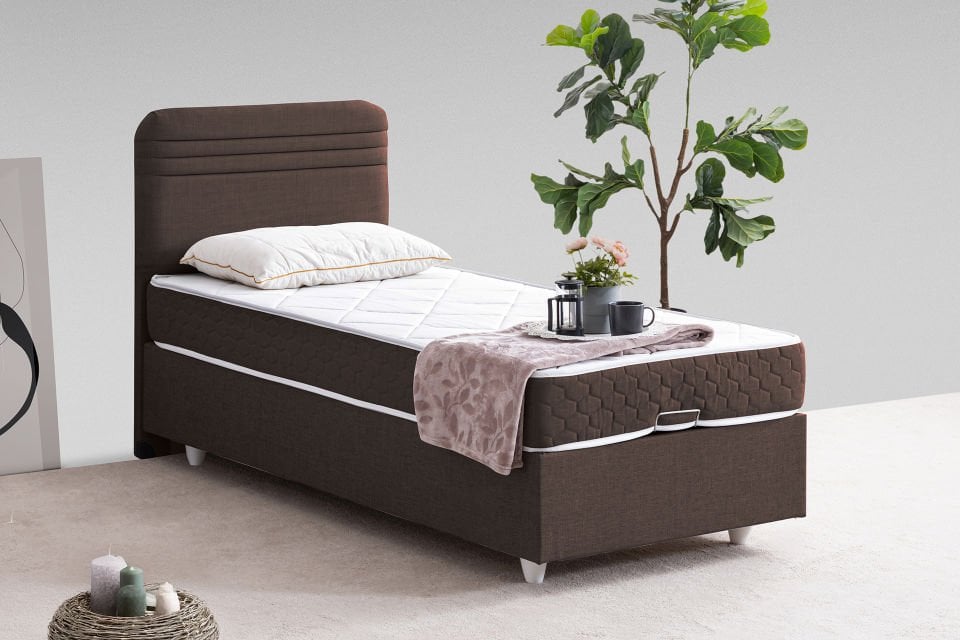Mila Baza Başlık Orthosoft Yatak Seti 100 x 200 - Koyu Kahve