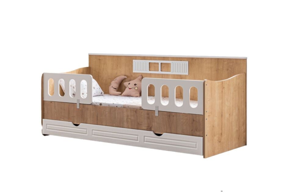 Lizbon Yavrulu Montessori Karyola - Ceviz