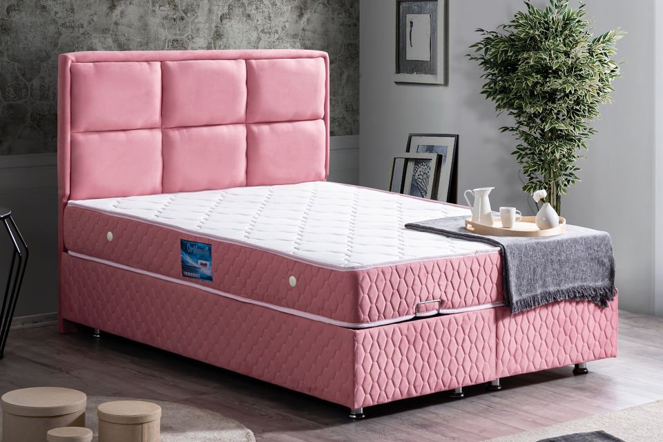 Grand Baza Başlık Ortho Soft Yatak Seti 180 x 200 - Pembe