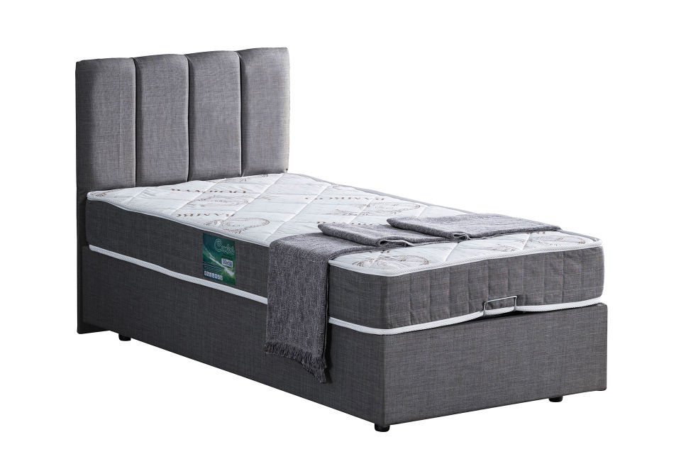 Defne Baza Başlık Comfort Yatak Seti 90 x 200 - Gri