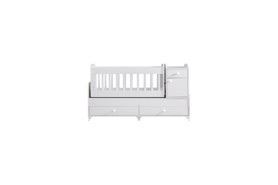 Elegant Çekmeceli Dolaplı Sallanan Büyüyen Beşik 60x120 / 60x160