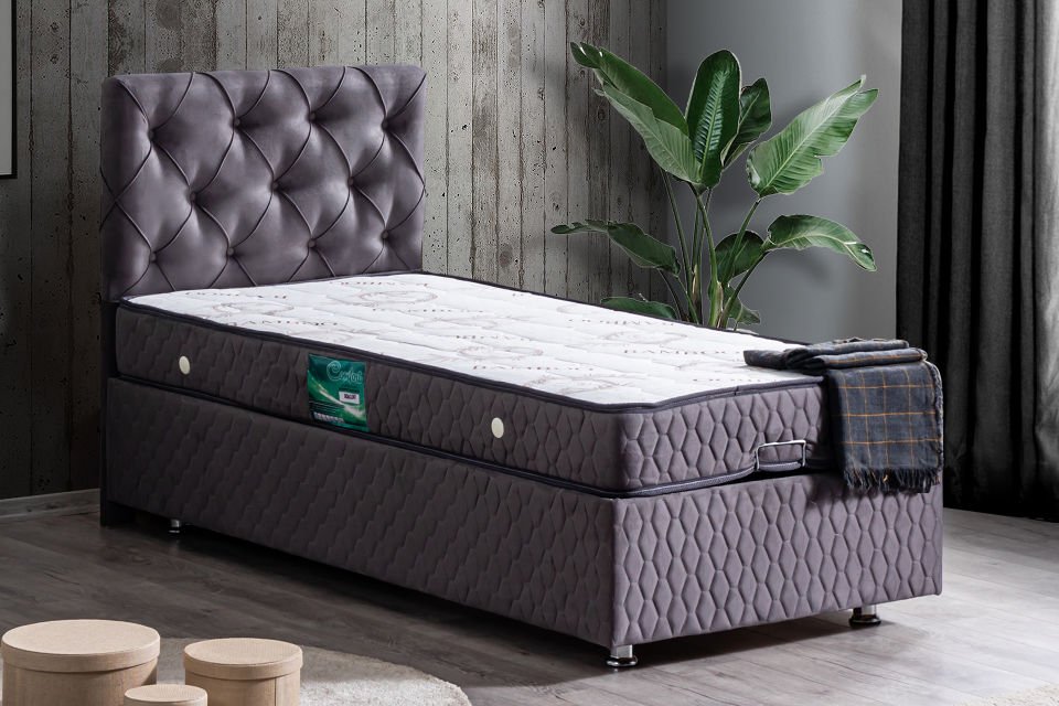 Vita Baza Başlık Comfort Yatak Seti 90 x 190 - Antrasit