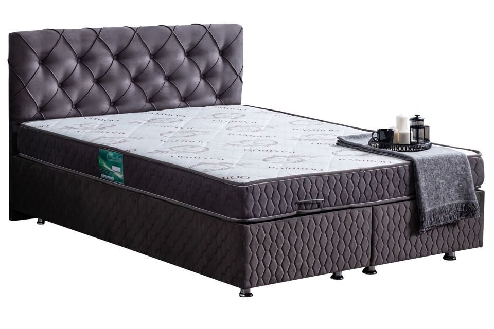 Vita Baza Başlık Comfort Yatak Seti 140 x 190 - Antrasit