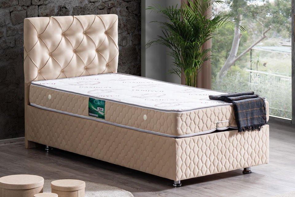 Vita Baza Başlık Comfort Yatak Seti 90 x 200 - Bej
